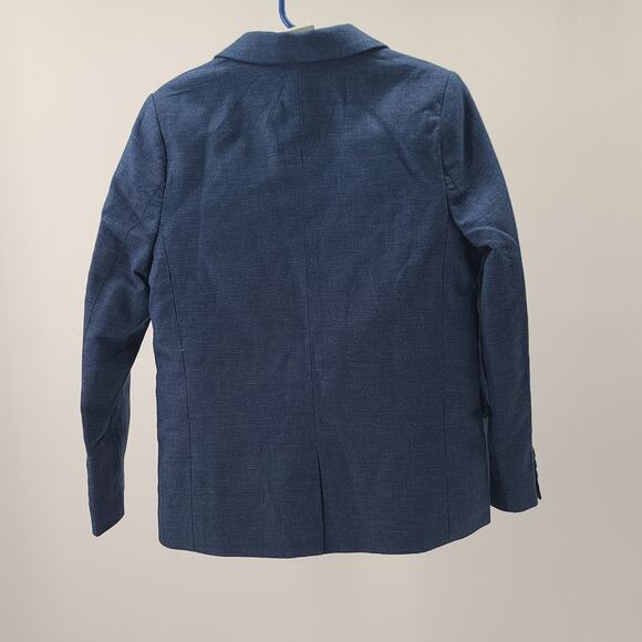 H & M linen boys blazer navy blue Size 6x NWT Formal Event party Wedding - Picture 3 of 8